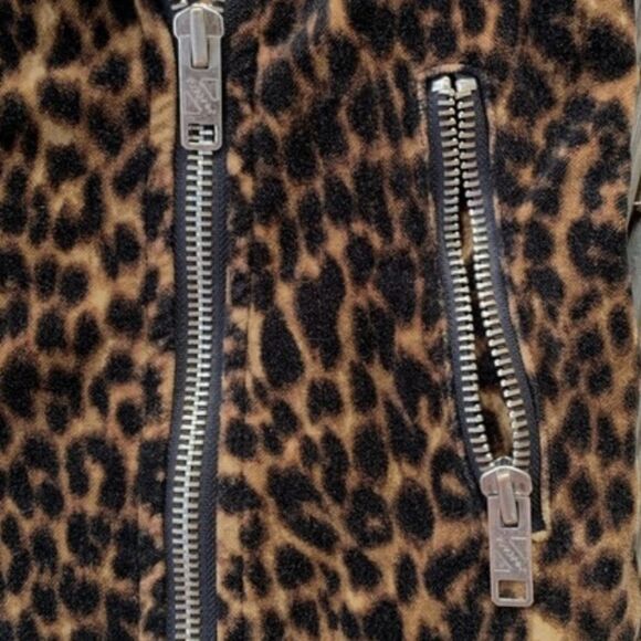 Ralph Lauren Denim & Supply Leopard Print Velvet Moto Jacket - Picture 13 of 16